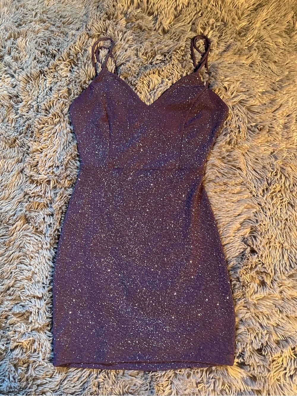 Windsor Sparkle Plum Bodycon Mini Dress